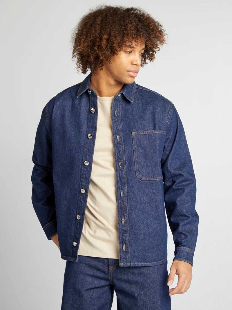 jeans overshirt-dark blue
